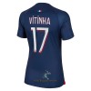 Officiële Voetbalshirt Paris Saint-Germain Vitinha 17 Thuis 2023-24 - Dames